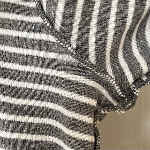 Lauren Ralph Lauren Long Sleeve Stripe Top with Brown Suede Elbow Patches size L - Picture 10 of 10